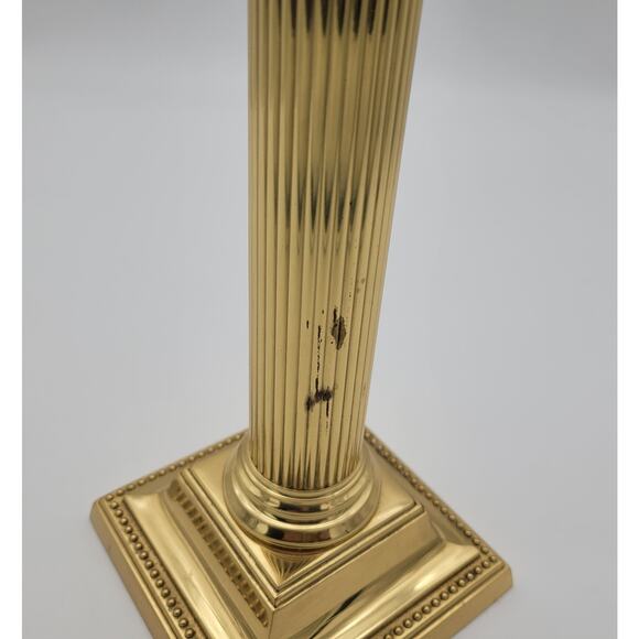 Vintage Smithsonian Institution Collection Baldwin Brass Candlestick 10" Tall - Picture 12 of 15